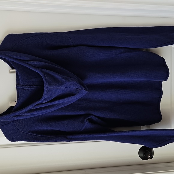 🇺🇸BRIT NY| 100% Cotton American Flag Navy Hooded Sweater| W Sz. XL| Americana - Picture 6 of 8